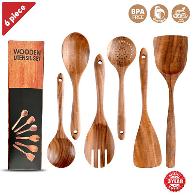 Kitchen Spatula Set, Wooden Spoon Set, Utensil Set, Wood Spoon Set, Cooking Acce