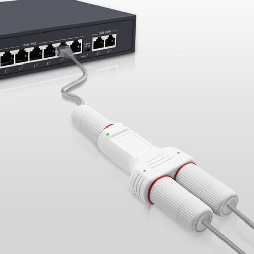 Outdoor Waterproof POE Repeater 1 to 2 100mbps Support IEEE802.3af/at - Picture 4 of 13