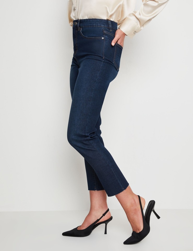 Womens Jeans Blue Skinny Solid Cotton Pants Denim Work Clothes