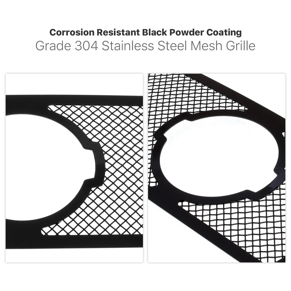 For 2009-2021 Nissan Frontier Upper Stainless Steel Black Mesh Grille Insert - Image 4 of 4