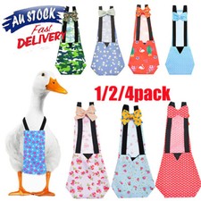 2/4PC Duck Diaper Chicken Goose Adjustable Washable Nappy Clothe Poultry Costume