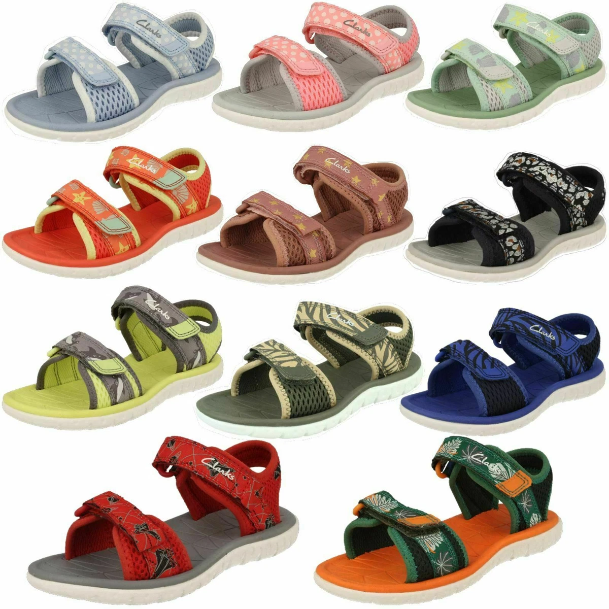 Clarks childrens flip flops deals