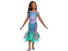 Kids Classic Live Action Ariel Little Mermaid Costume Sea Princess Halloween