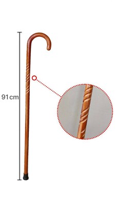 Bastone Da Passeggio In Legno Per Anziani O Disabili - Lunghezza 90cm, Colore Marrone, Semplice E Resistente Vasca Da Bagno Pieghevole