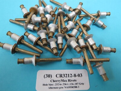 1/4 Dia. CherryMax Flush Blind Aircraft Rivets CR3212-8-03 x .126