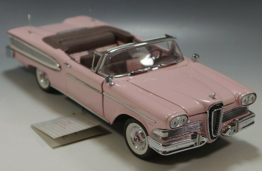 FRANKLIN MINT 1958 EDSEL CITATION DIE-CAST PINK CAR 1:24