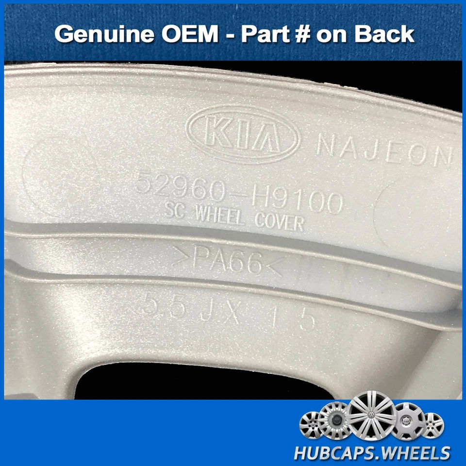 Kia Rio 2018-2020 Hubcap - Genuine Factory Original OEM 66019 Wheel Cover 15-in - Image 4 of 4