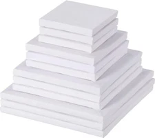 12 Pieces Assorted Size Mini Art Canvas Stretched for Craft Painting Drawing (3