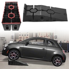 5 Ton Heavy Duty Pair Of Rubber Plastic Auto Vehicle Car Van Lifting Ramp Garage