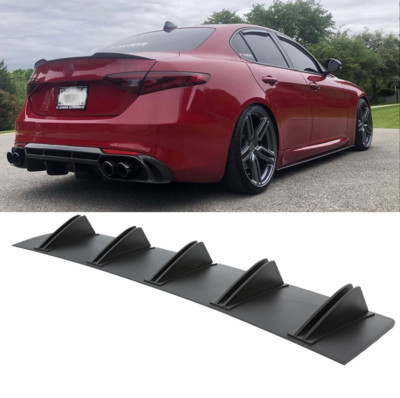 For Alfa Romeo Giulia 5-Fins Rear Lower Diffuser Bumper Lip Wing Splitter