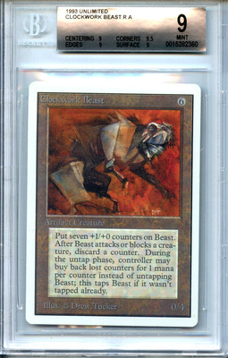 MTG Unlimited Clockwork Beast BGS 9.0 Mint Magic card Amricons 2360