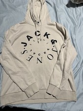 Jack  Jones Mens originals Hoodie Biege Size XL