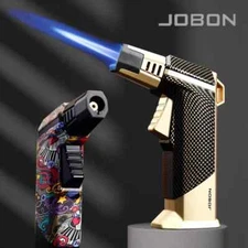 JOBON Windproof Strong Blue Flame Gun Torch Lighter With Flame Lock Gadgets Gift