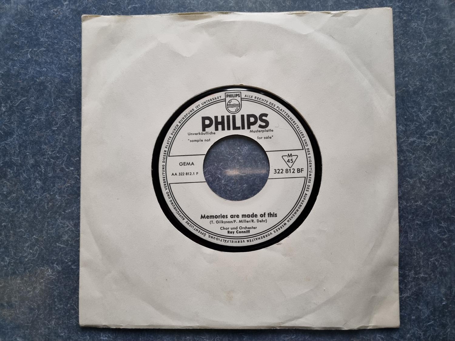 7"" Single Vinyl Ray Conniff - Memories are made of this/ Around the world GERMAN