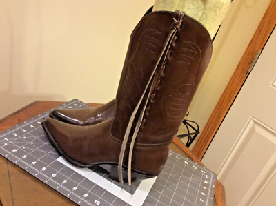 McAllen Cowboy Boots. Size 8.5 McAllen Cowboy Women Boots Brown patent Leather Size 8.5 | eBay main image 3