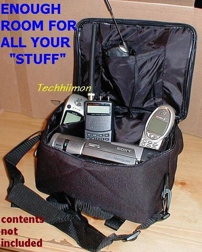 NEW BAG CASE FOR CAMCORDER CAMERA DRONE GOPRO STRAP BLACK SMALL UTILITY POUCH - Picture 2 of 8
