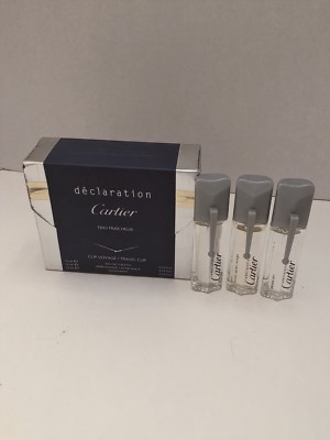 Declaration by Cartier 0.33 oz/10 ml 3PC Mini Travel Set For Men NIB Box Damaged