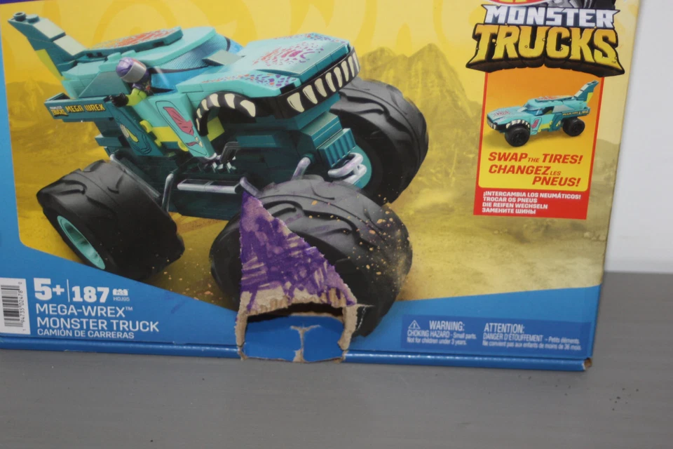 MEGA Hot Wheels Mega Wrex Monster Truck building set  damaged box - Image 3 of 4