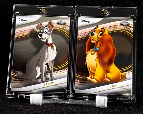 Lady [Orange] #LT-1 card from 2025 Topps Chrome Disney Lady Tramp Anniversary
