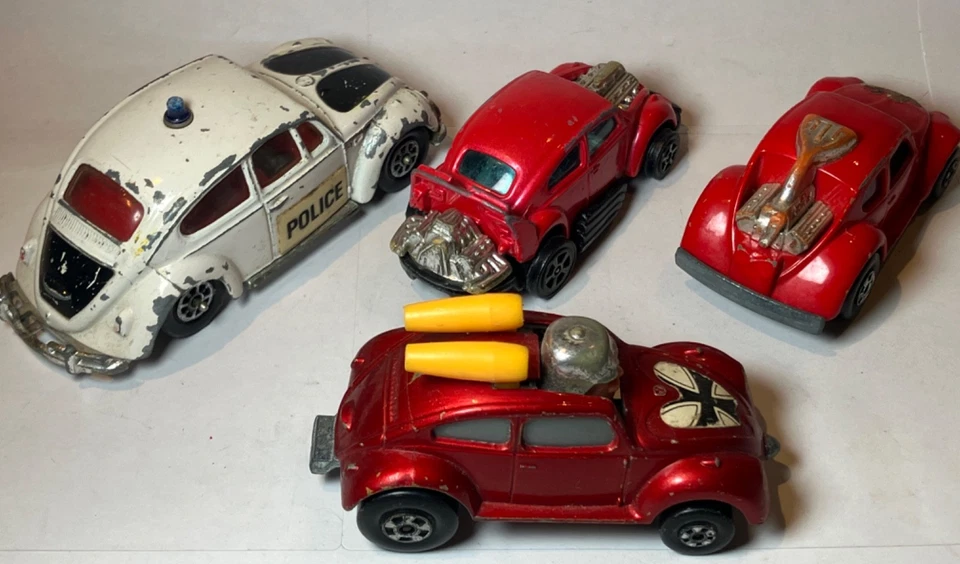 4x Beetles inc Corgi Police (373) & 'Double Trouble' (60) + Volks-Dragon (31)  - Image 2 of 3