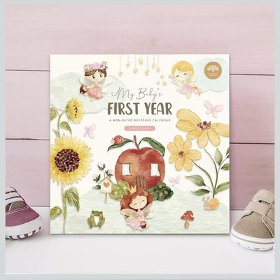 My Baby s FIRST YEAR non dated Keepsake calendar with Stickers - New & Sealed