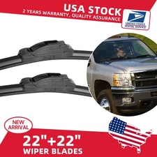 Front Windshield Wiper Blade 22"+22" Set For Ford F150 F250 F350 OEM J U HOOK
