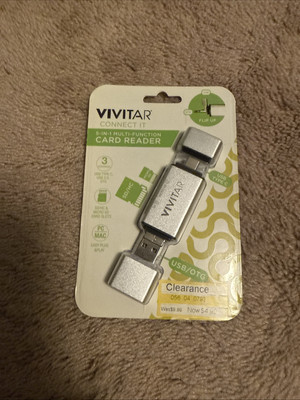 Vivitar 5-1 Multi Function SD Card Reader 3 Interfaces, PC MAC, Plug n Play,