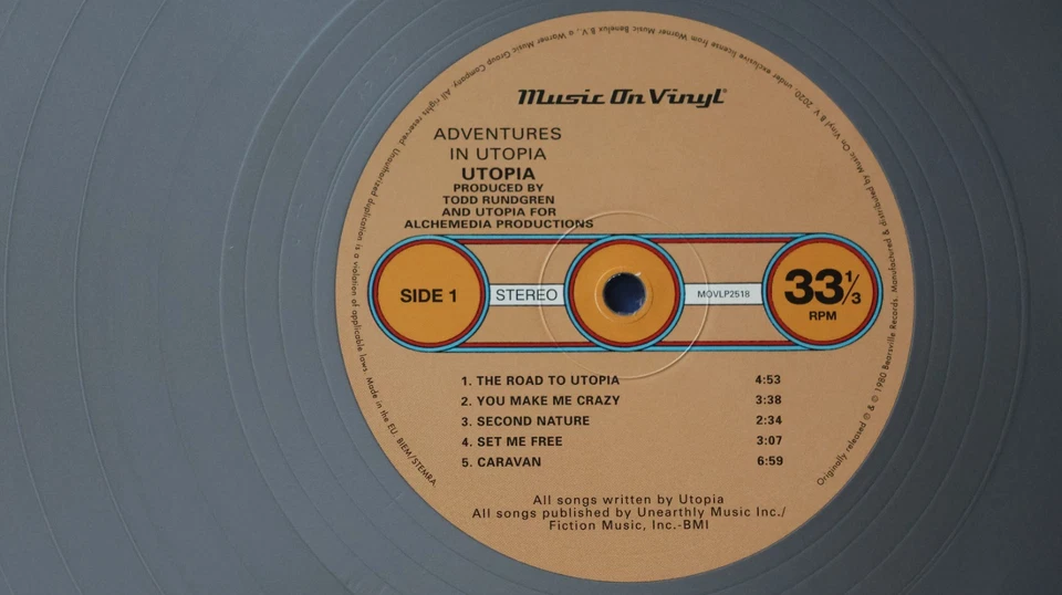 Utopia – Adventures In UtopiaLP VINYL PROGRESSIVE ROCK 2020 SILVER TOP MOVLP2518 - Bild 3 von 4
