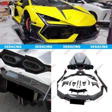 Front Rear Bumper Lip Side Skirts Body Kits Fits Lamborghini Revuelto Dry Carbon