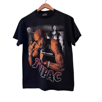 Tupac Shakur Rapper Hip Hop 2Pac Vintage 90s Band L Single Stitch