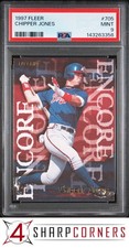 1997 FLEER #705 CHIPPER JONES BRAVES HOF POP 3 PSA 9