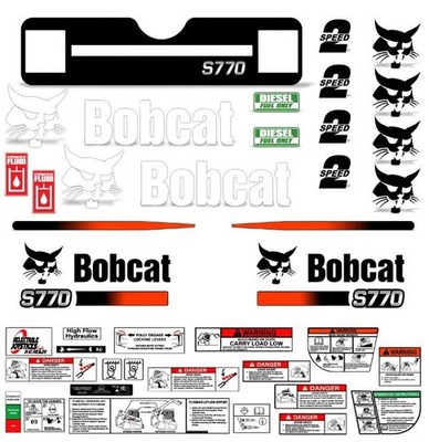 Decal Kit fits Bobcat S770 Skid Steer M-1 + Safety Stickers USA - FREE SHIPPING!