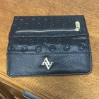 Adrienne Vittadini Black Logo Zip Snap Wallet Clutch ID Window Coin Pocket — photo 3
