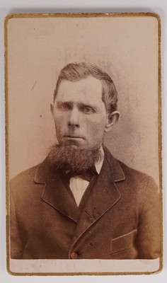 Antique CDV Godfrey Handsome Bearded Man IN Suit Mr. Harrison Rochester New York