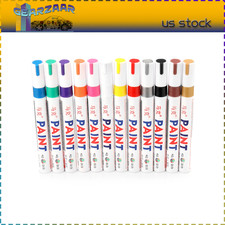12Pcs Waterproof Permanent Paint Marker Pen For Car Tyre Tire Tread Rubber Tmhle