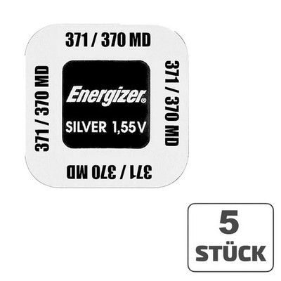 5x Energizer 371 / 370 Knopfzellen Uhrenbatterie Silberoxid SR69 SR920 AG6