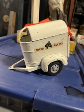 Vintage TONKA Farms Horse Trailer Cart c1958 with play wear
