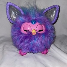 Furby Purple Plush Tie Dye Interactive Toy 2023 Glowing Ears Tested Works Great