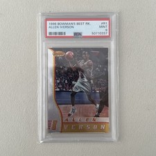 1996-97 Bowman's Best Rookies #R1 Allen Iverson Rookie PSA 9 76ers NBA