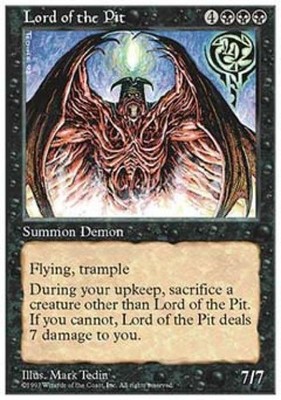 Lord of the Pit - Heavy Play MTG 5th Edition