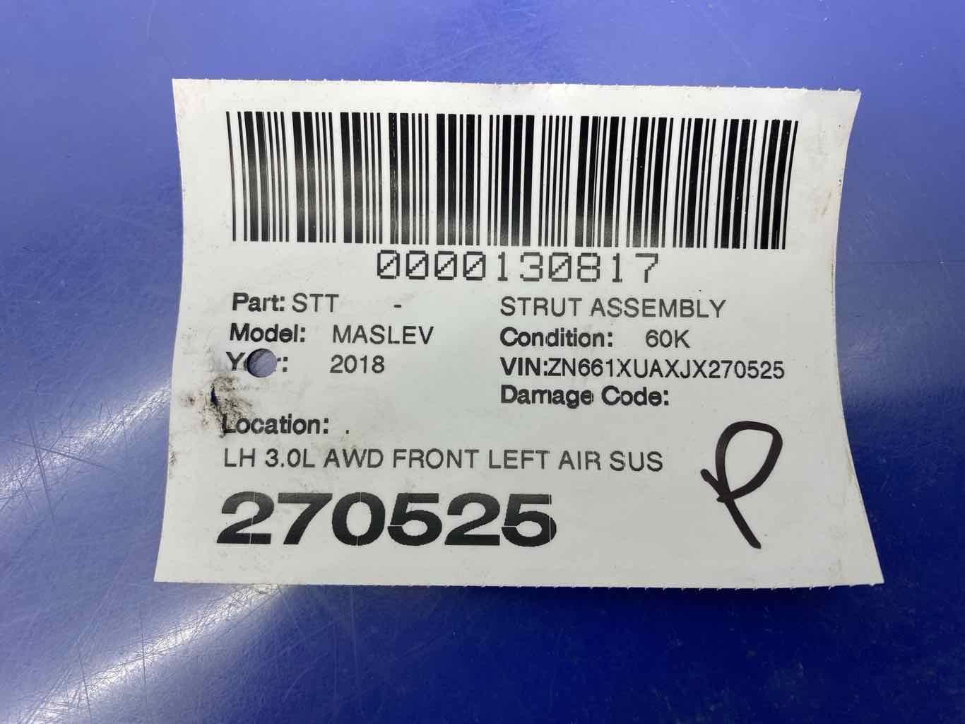 Maserati Levante 2017-2020 Front Left Air suspension strut