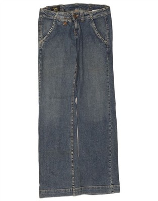 Lee Damen Wide Leg Jeans W28 L30 Blau Baumwolle LM01