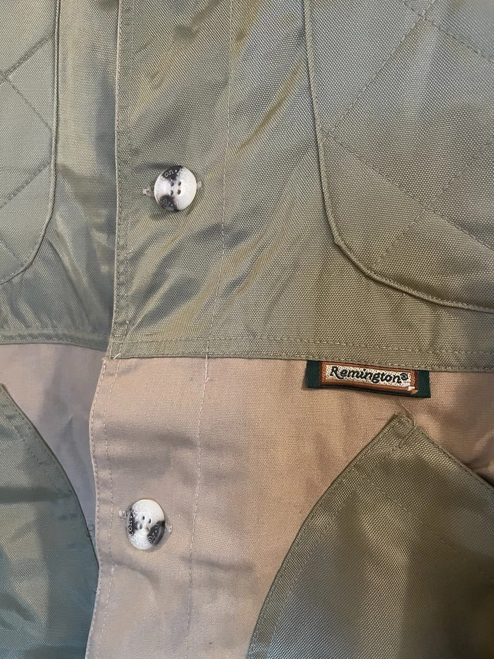 Abrigo de Caza Remington Vintage Chaqueta Tostado Caqui Verde Lona Bolsa de Carga M NUEVO Foto 3 de 4