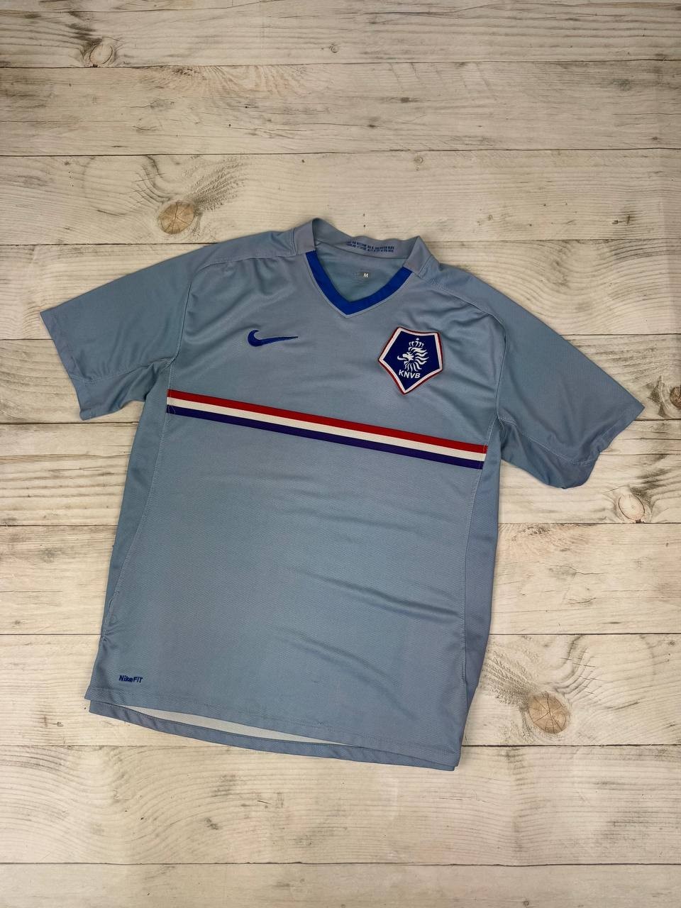 Vintage Nike Netherlands 2008 2009 Away Shirt Soccer Jersey Men Size M Blue