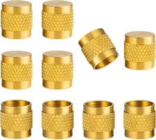 1/4" Flare Caps, 10 Pcs Brass Compression Cap Stop Valve for Gold 
