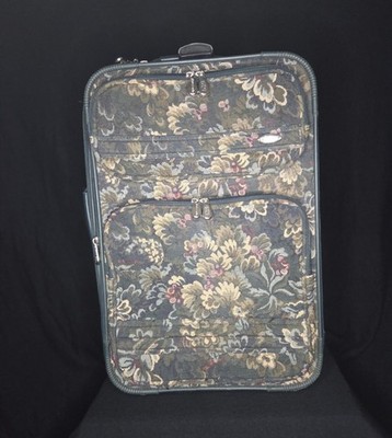 Pierre Cardin Floral Soft Sided Rolling Suitcase Interior L21x W14x H6.5