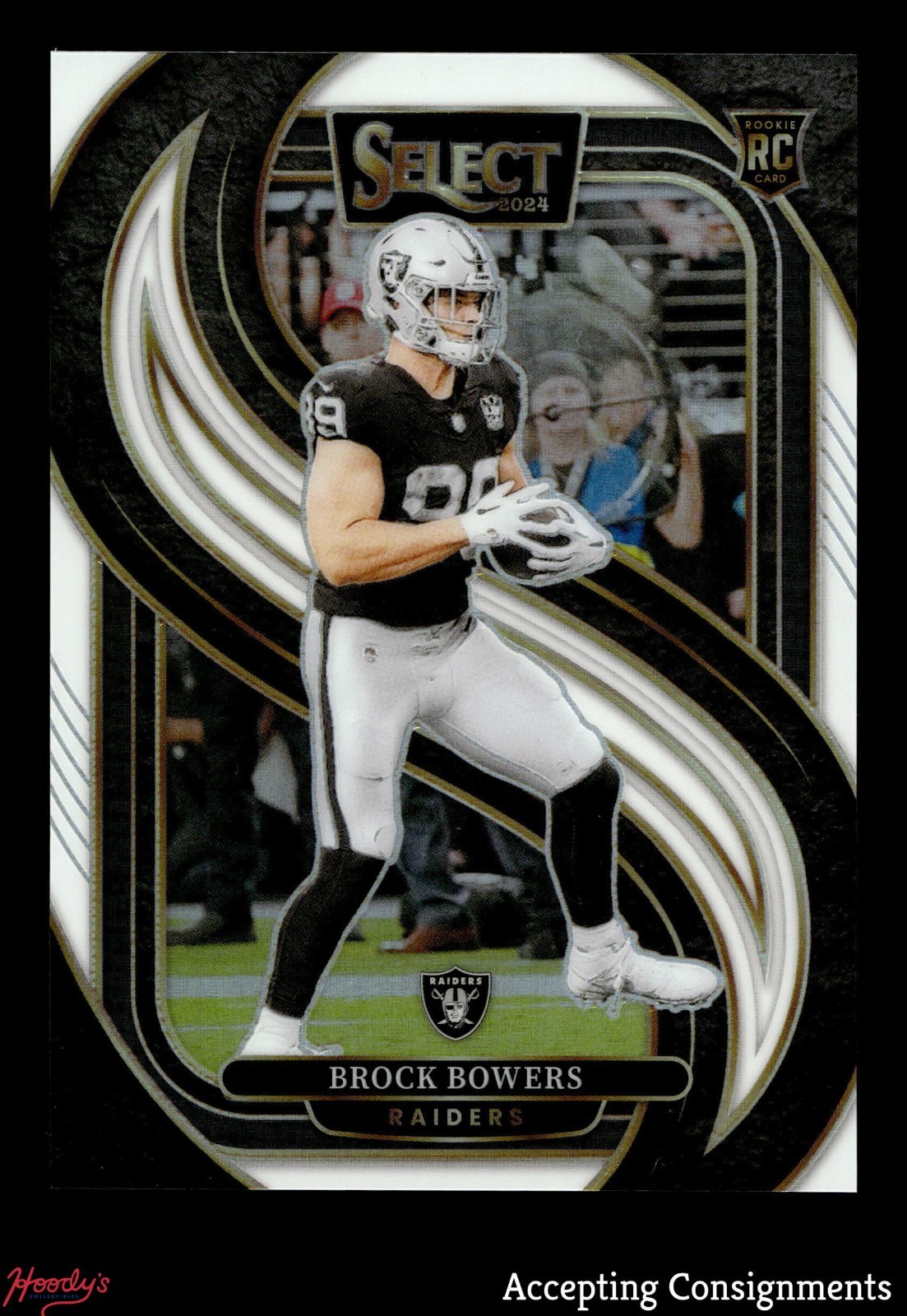 2024 Select Prizm White #118 Brock Bowers RC ROOKIE PREMIER LEVEL RAIDERS 12/35
