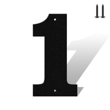 3"4"5"6"7"8" House Numbers for Outside Modern Address Sign - Matte Black Meta...