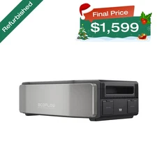 EcoFlow DELTA Pro Ultra Power Station Smart Extra Battery, Certified Refurbished