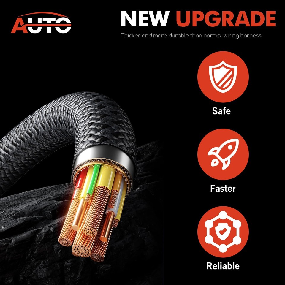 Socket Switch Wire Connection Ignition Starter Switch Wiring Harnesses Plug Kit 8-Way Multi-Purpose ...